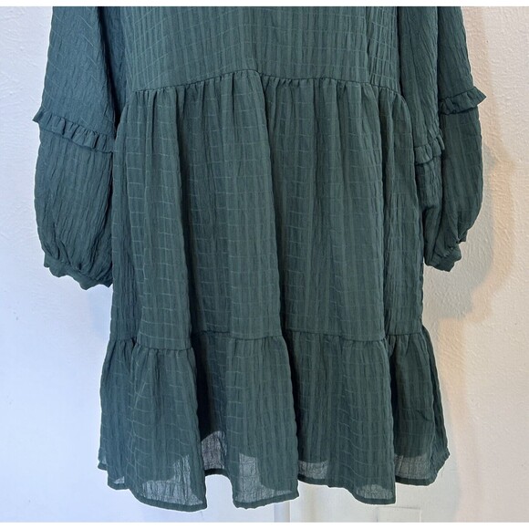 Mare Mare X Anthropologie Size XS Tiered Anne Dress Puff Sleeve Boho Peasant - Picture 9 of 16